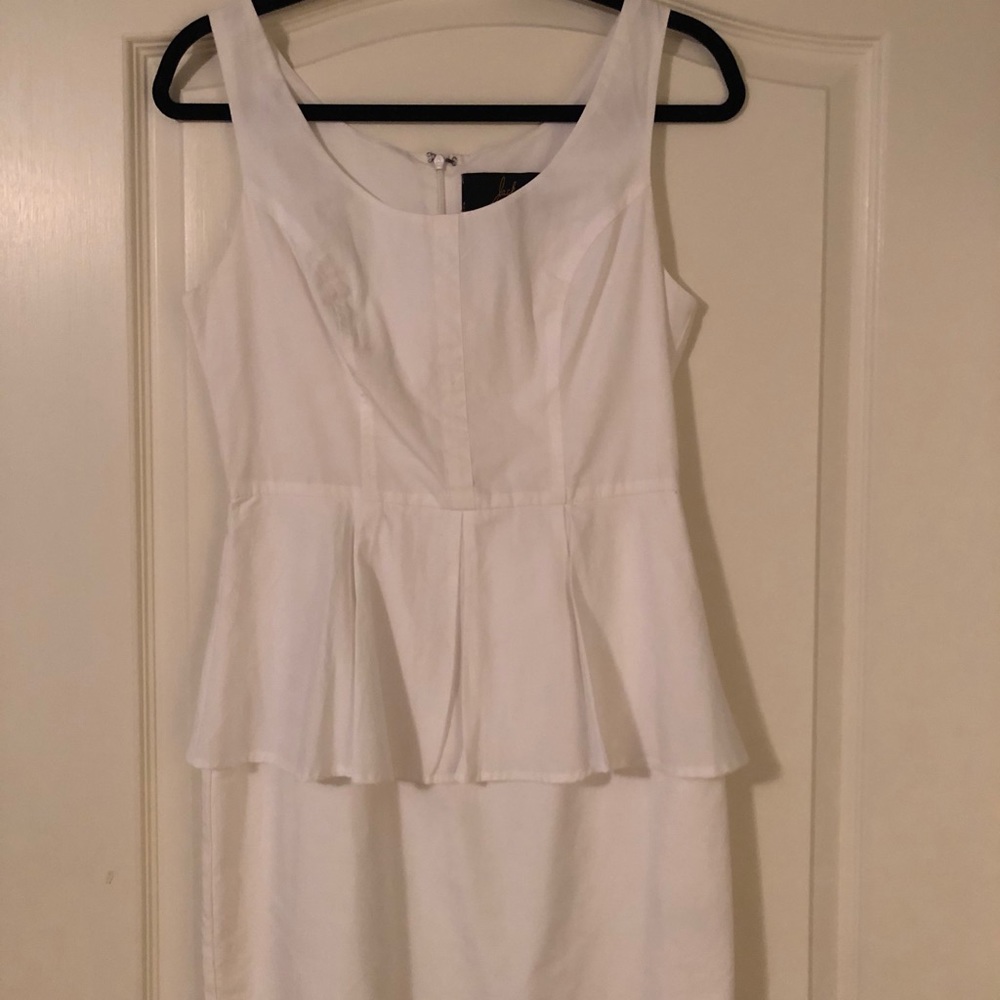 White peplum dress